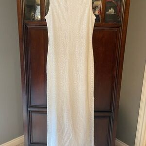 All that Jazz Ivory Lace Maxi Dress